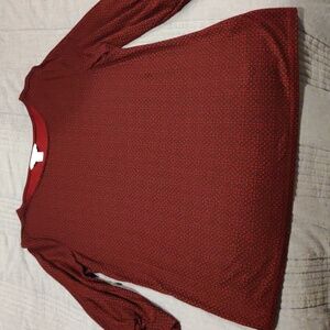 Liz Claiborne Red Patterned Women's Top